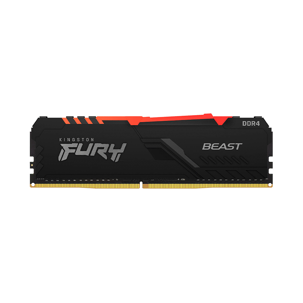 fastrax_74308_69305477adb09.jpg MEMORIA RAM DDR4 16GB 3200 KINGSTON FURY BEAST BK KF432C16BB1A/16 RGB XMP - Imagen 1