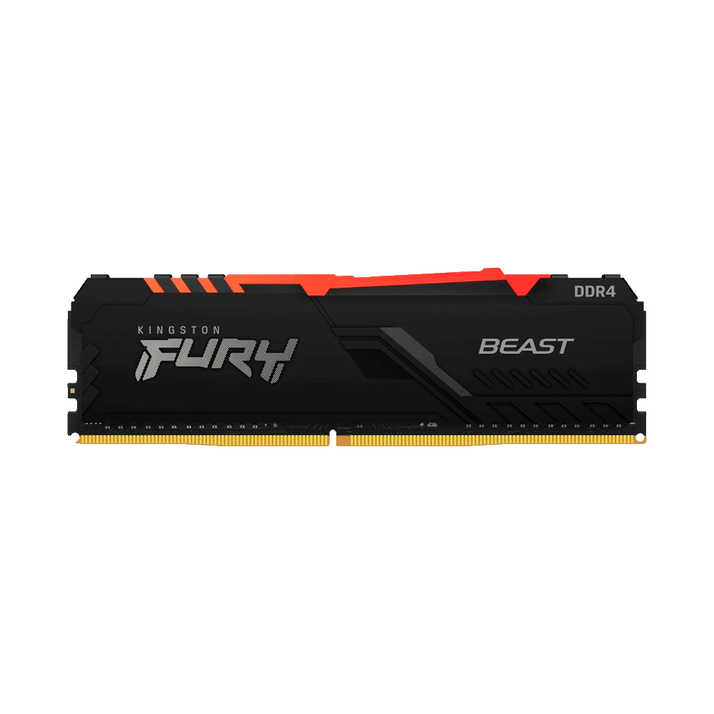 fastrax_75015_69305529ae441.jpg MEMORIA RAM DDR4 8GB 3200 KINGSTON FURY BEAST BK KF432C16BBA/8 XMP RGB - Imagen 1