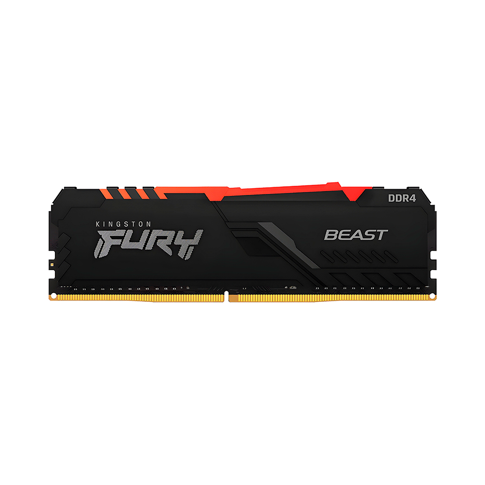 fastrax_75107_6930555d0ec4c.jpg MEMORIA RAM DDR4 32GB 3200 KINGSTON FURY BEAST BK KF432C16BBA/32 RGB XMP - Imagen 1