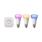 IOT PHILIPS KIT 3 FOCO COLOR + BRIDGE HUE 220V 9W A60 E27 (705350)