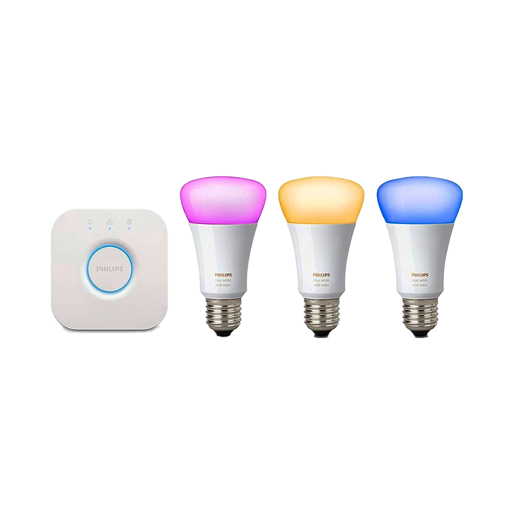 fastrax_75176_69305591e9943.jpg IOT PHILIPS KIT 3 FOCO COLOR + BRIDGE HUE 220V 9W A60 E27 (705350) - Imagen 1
