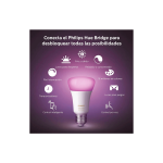 IOT PHILIPS KIT 3 FOCO COLOR + BRIDGE HUE 220V 9W A60 E27 (705350) - Imagen 3