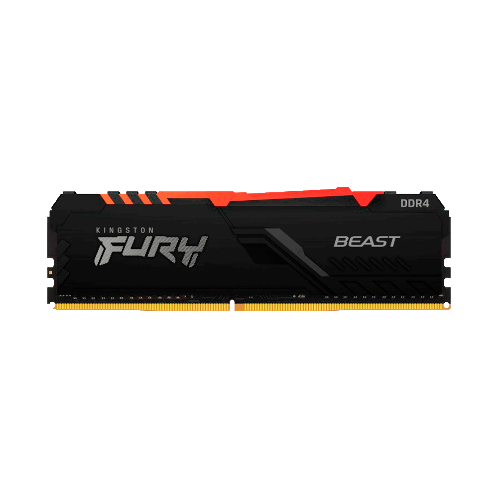 fastrax_75589_6930562b2dd73.jpg MEMORIA RAM DDR4 16GB 3600 KINGSTON FURY BEAST BK KF436C18BBA/16 RGB XMP - Imagen 1