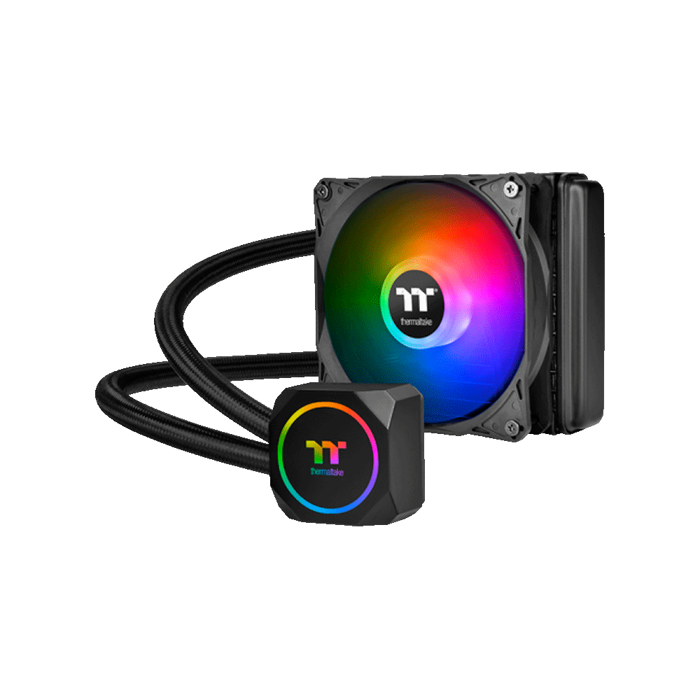 fastrax_75640_6930564785b4b.jpg COOLER P/CPU THERMALTAKE TH120 ARGB SYNC CL-W285-PL12SW-A 120MM LIQUID WATER 1FAN - Imagen 1