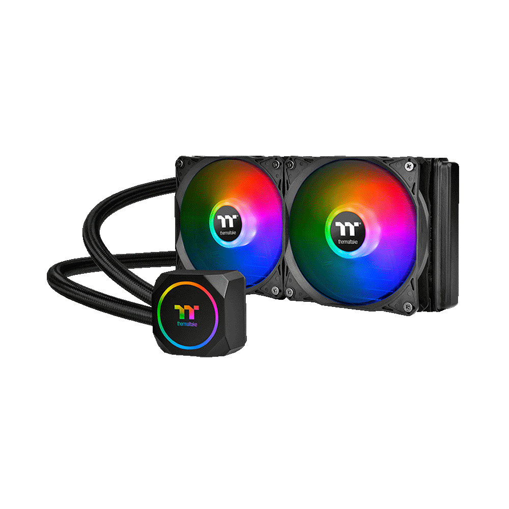 fastrax_75657_6930564e5e93b.jpg COOLER P/CPU THERMALTAKE TH240 ARGB SYNC CL-W286-PL12SW-A 240MM LIQUID WATER 2FAN - Imagen 1