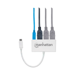 HUB USB-C 3.1 163552 3 PUERTOS 5 GBPS BLANCO BLISTER - Imagen 3