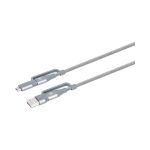 CABLE USB 390606 DE CARGA Y SINCRONIZACIÓN 4 EN 1 USB-A/USB-C/ MICRO-USB/ 1M GRIS 480 MBPS