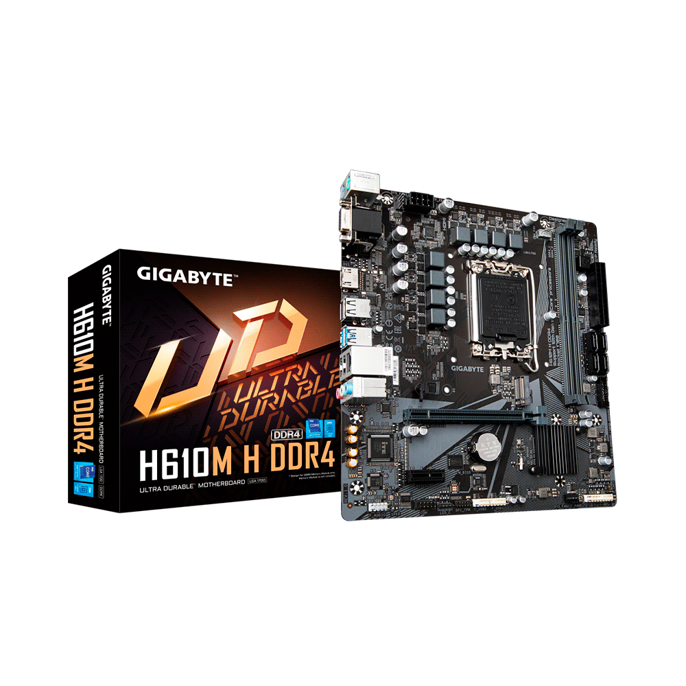 fastrax_81061_69305d110aa6a.jpg PLACA MADRE GIGABYTE 1700 H610M H DDR4 V/S/R/HDMI/M2/USB3.2/ATX - Imagen 1