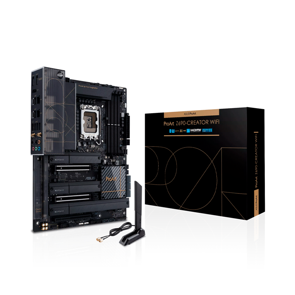 fastrax_81825_692fd83de3a7e.jpg PLACA MADRE ASUS 1700 PROART Z690-CREATOR WIFI S/2R/HDMI/2DP/3M2/DDR5/USB3.2/ATX - Imagen 1