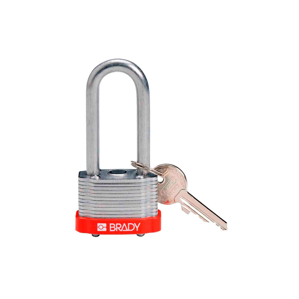 fastrax_90650_69306619d8ac3.jpg CANDADO BRADY DE ACERO ROJO P/ BLOQUEO ARCO(143144) - Imagen 1