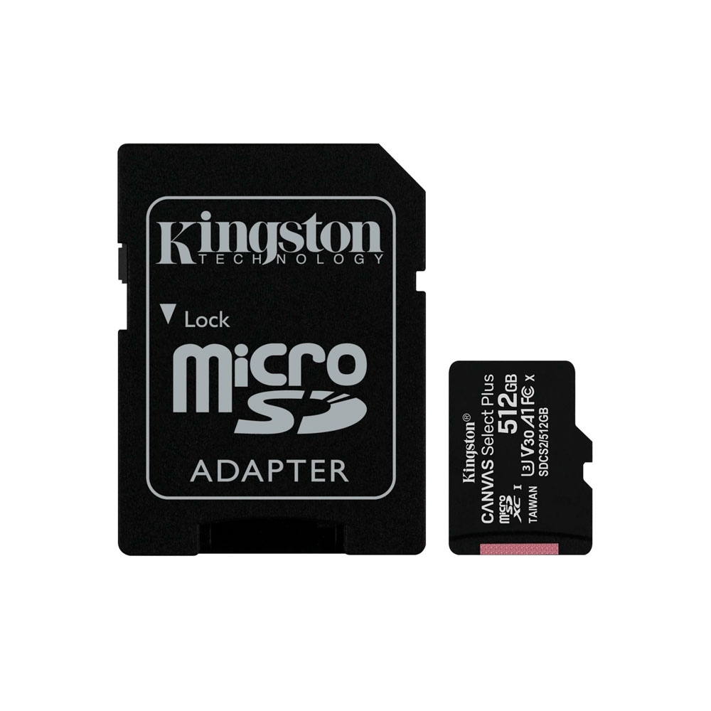 fastrax_91565_693066fd5b04a.jpg MEMORIA MICRO SD KINGSTON 512GB CANVAS SELECT PLUS SDCS2/512GB 100/85 - Imagen 1
