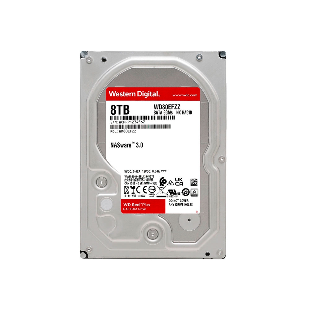 fastrax_93910_69306a7dc75c4.jpg DISCO DURO SATA3 8TB WD RED PLUS 5640RPM 128MB WD80EFZZ NAS - Imagen 1