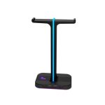 SOPORTE P/AURICULAR GAMER XTECH XTH-690 YUREI RGB/2USB/NEGRO
