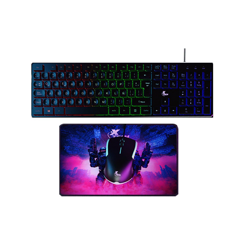 fastrax_94351_69306b6ff18bd.jpg TECLADO + MOUSE + MOUSEPAD XTECH XTK-532S HASHA 3EN1 RGB/USB/ESP - Imagen 1