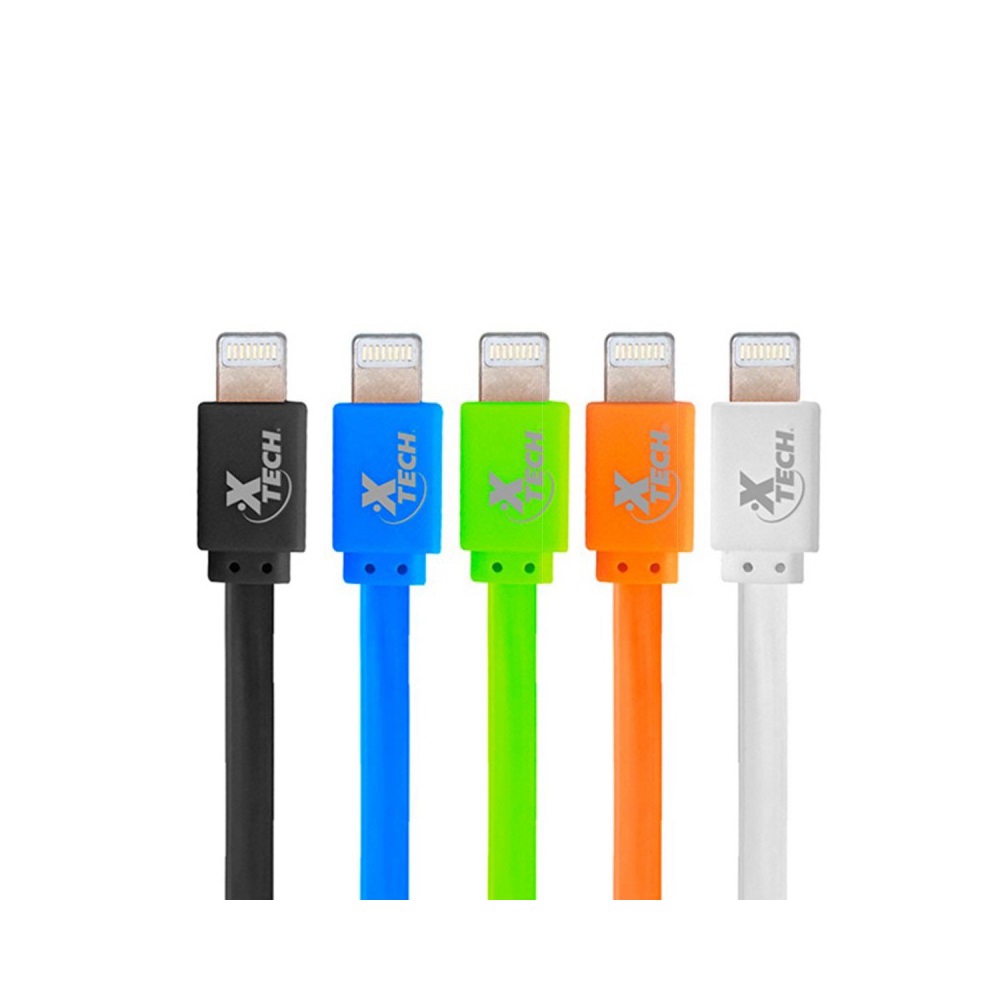 fastrax_94382_69306b80b4785.jpg CABLE LIGHTING XTECH XTG-236 ON-THE-GO 1M/BLA/NEG/VER/AZU/NAR PACK10 - Imagen 1
