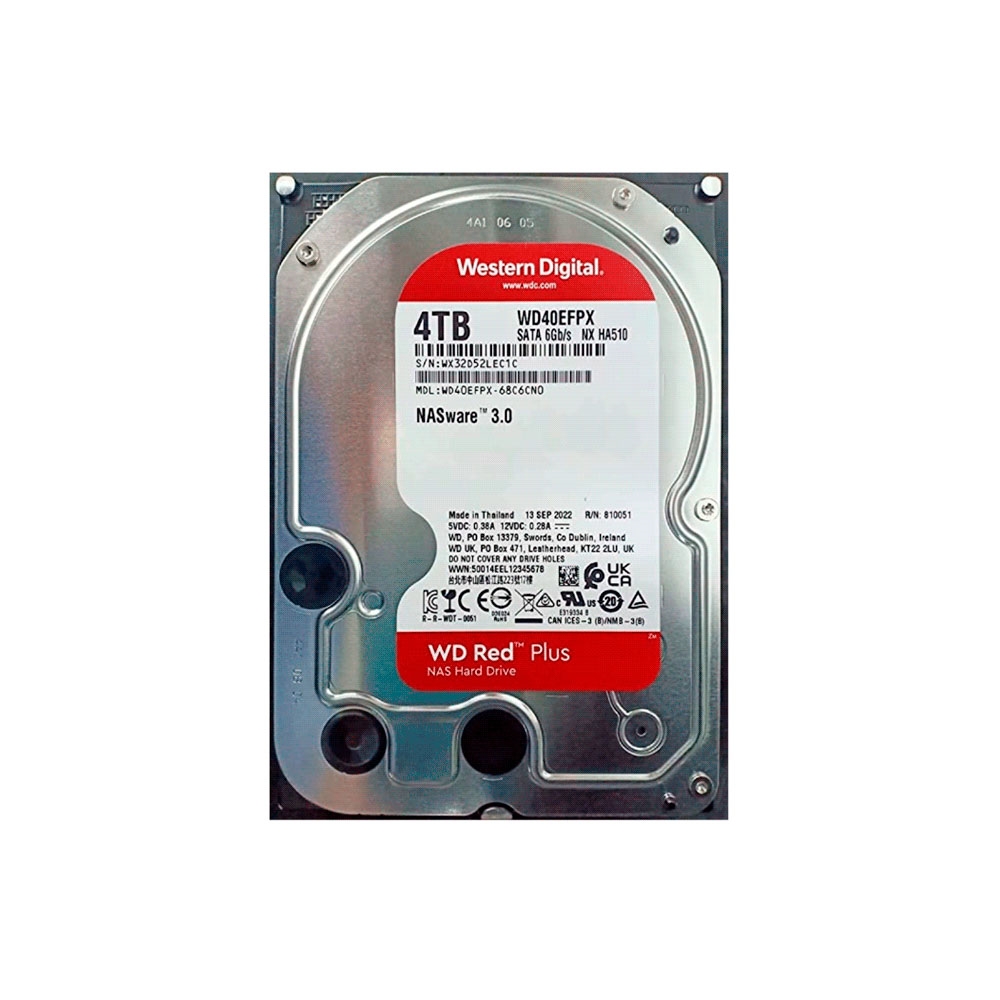 fastrax_96041_69306d99cc510.jpg DISCO DURO SATA3 4TB WD RED PLUS 5400RPM 256MB WD40EFPX NAS - Imagen 1