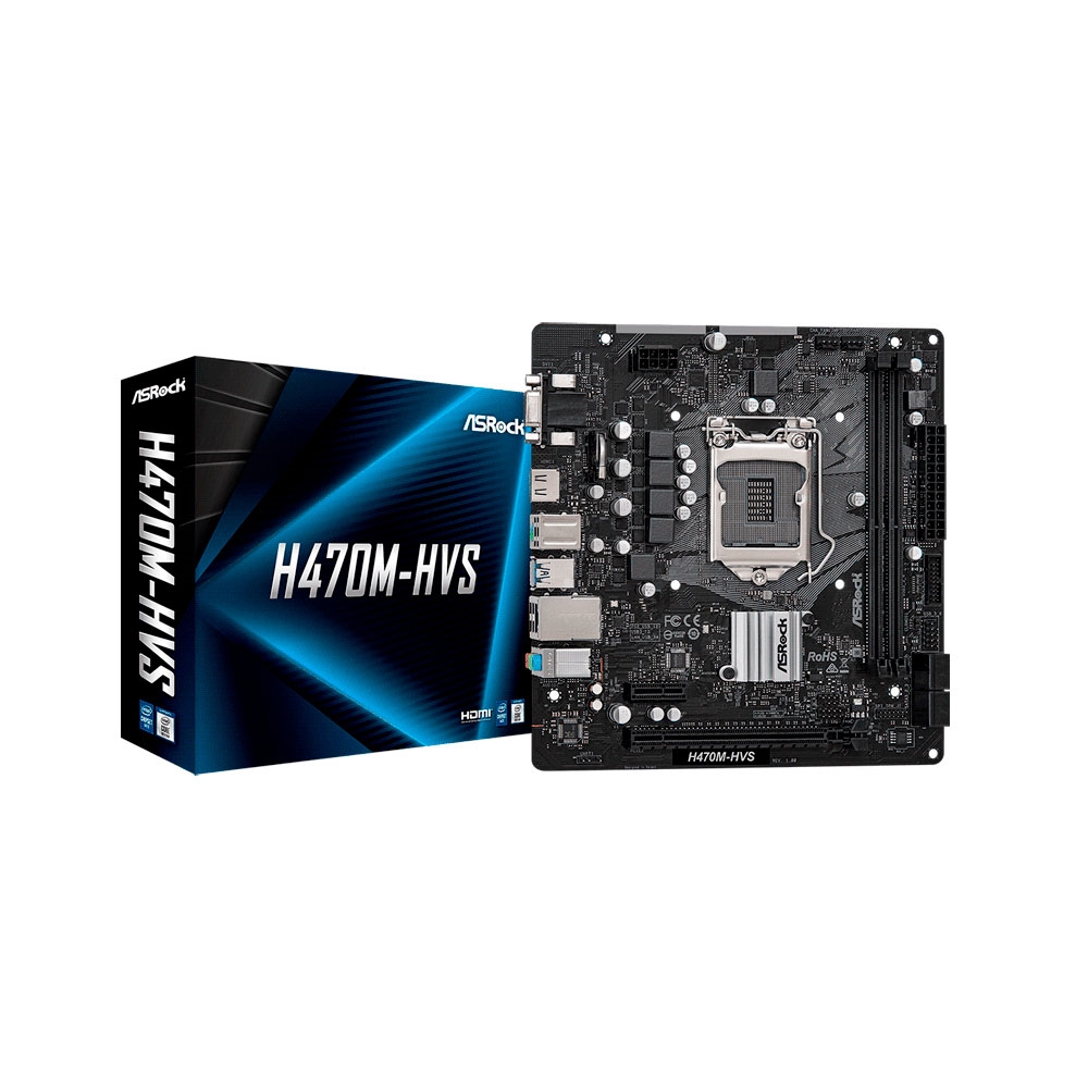 fastrax_96409_69306e192dce2.jpg PLACA MADRE ASROCK 1200 H470M-HVS V/S/R/HDMI/DDR4/USB3.2/MATX - Imagen 1