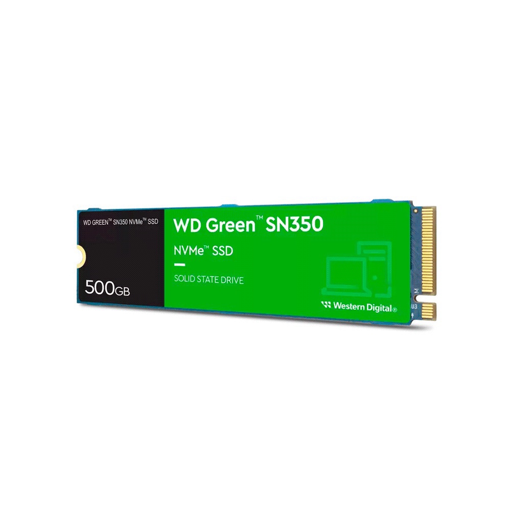 fastrax_98861_693070a65d5dd.jpg SSD M.2 NVME 500GB WESTERN DIGITAL SN350 WDS500G2G0C GREEN 2400/1500MB/S PCIE 3.0 - Imagen 1