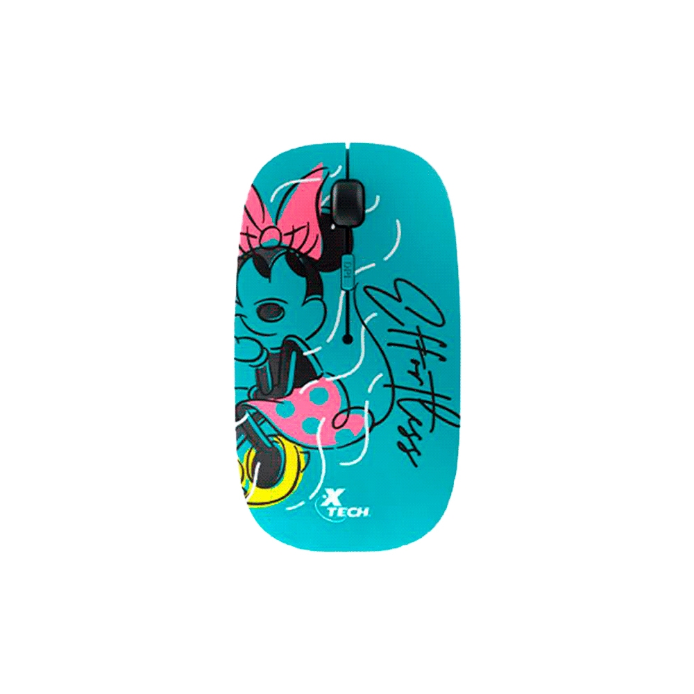 fastrax_100786_697e11096d0f4.jpg MOUSE XTECH WIRELESS XTM-D340MM MINNIE MOUSE 1600DPI/4 BOT/TURQUESA - Imagen 1