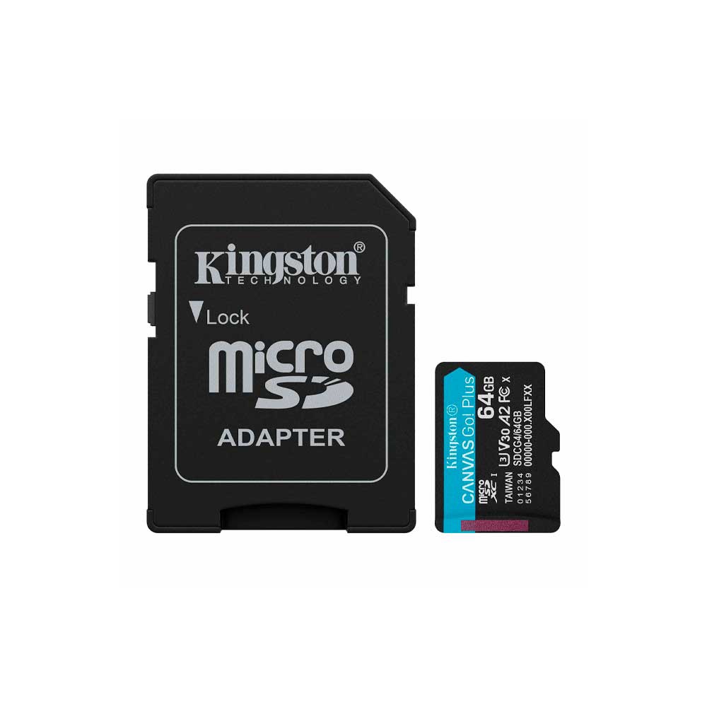 fastrax_131209_69626e9fb0e96.jpg MEM MICRO SD KINGSTON 64GB SDCG4/64GB 200/100 CANVAS GO PLUS C/ADAP - Imagen 1