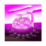 KIT DE CINTA LED IOT C/BASE NEXXT COLOR 12W/5M/RGB/ BIVOLT NHB-S611 - Imagen 2