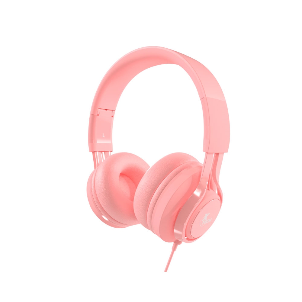 fastrax_94290_697e10edb6d86.jpg AURICULAR CON MICROFONO XTECH XTH-355 CUTIE KIDS /3.5MM/1JACK/ROSA - Imagen 1