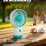 VENTILADOR DE MANO A BATERIA RECARGABLE 4"