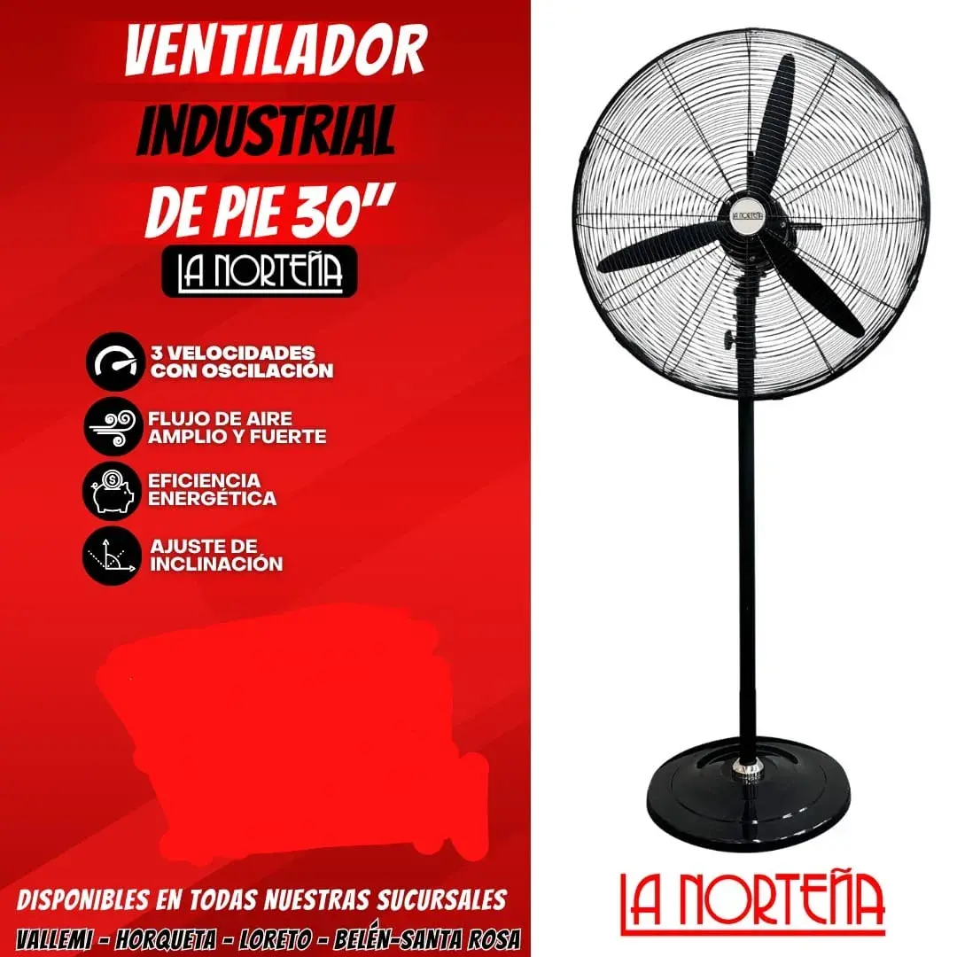 WhatsApp Image 2026-02-19 at 11.08.14 VENTILADOR DE PIE INDUSTRIAL DE 30" LA NORTEÑA - Imagen 1
