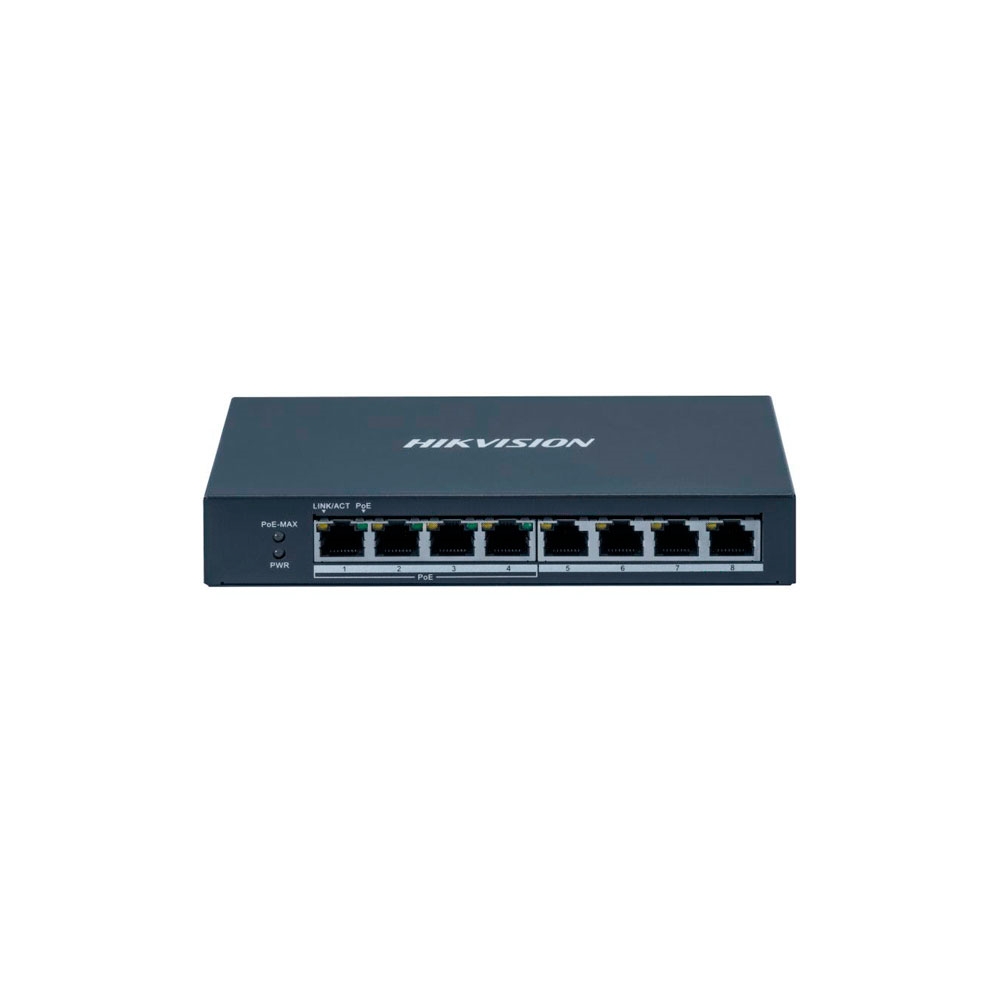 fastrax_116039_69af5691d1d7c.jpg SWITCH HIKVISION DS-3E0508P-O 8P 4POE GBPS/4LAN GBPS METAL PARED/ESCRITORIO - Imagen 1