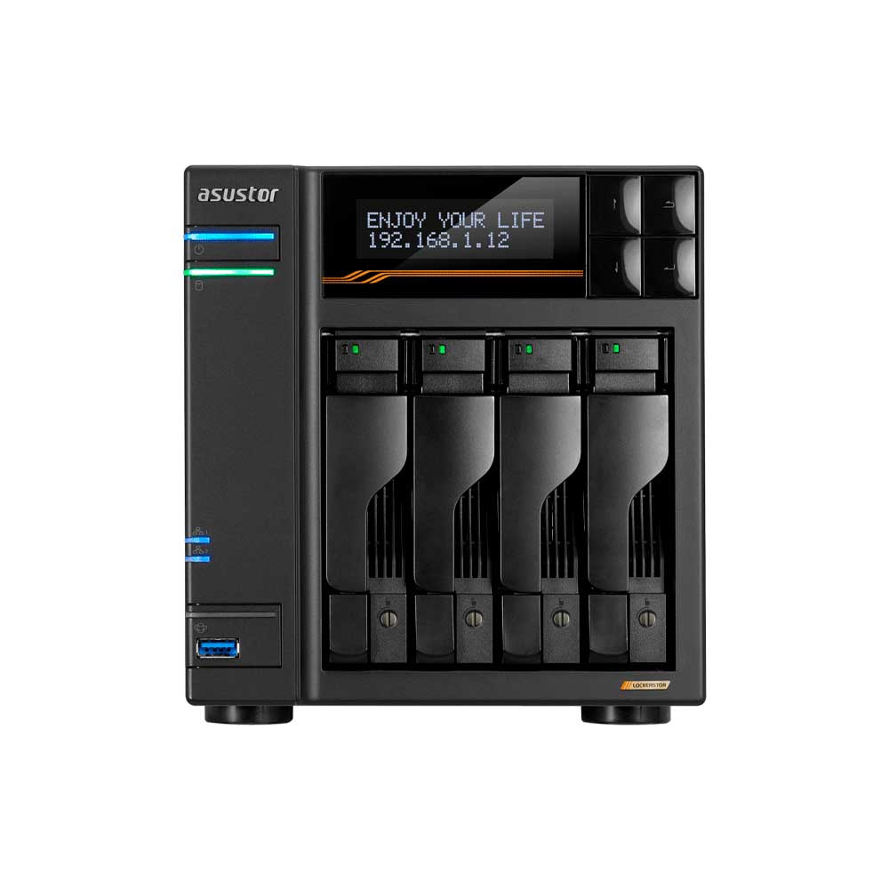 fastrax_130387_69b858b3b83c1.jpg NAS ASUSTOR AS6804T QC 2.3/4BAY/16G/4-GBLAN/4 M.2/2USB4/3USB3.2 - Imagen 1