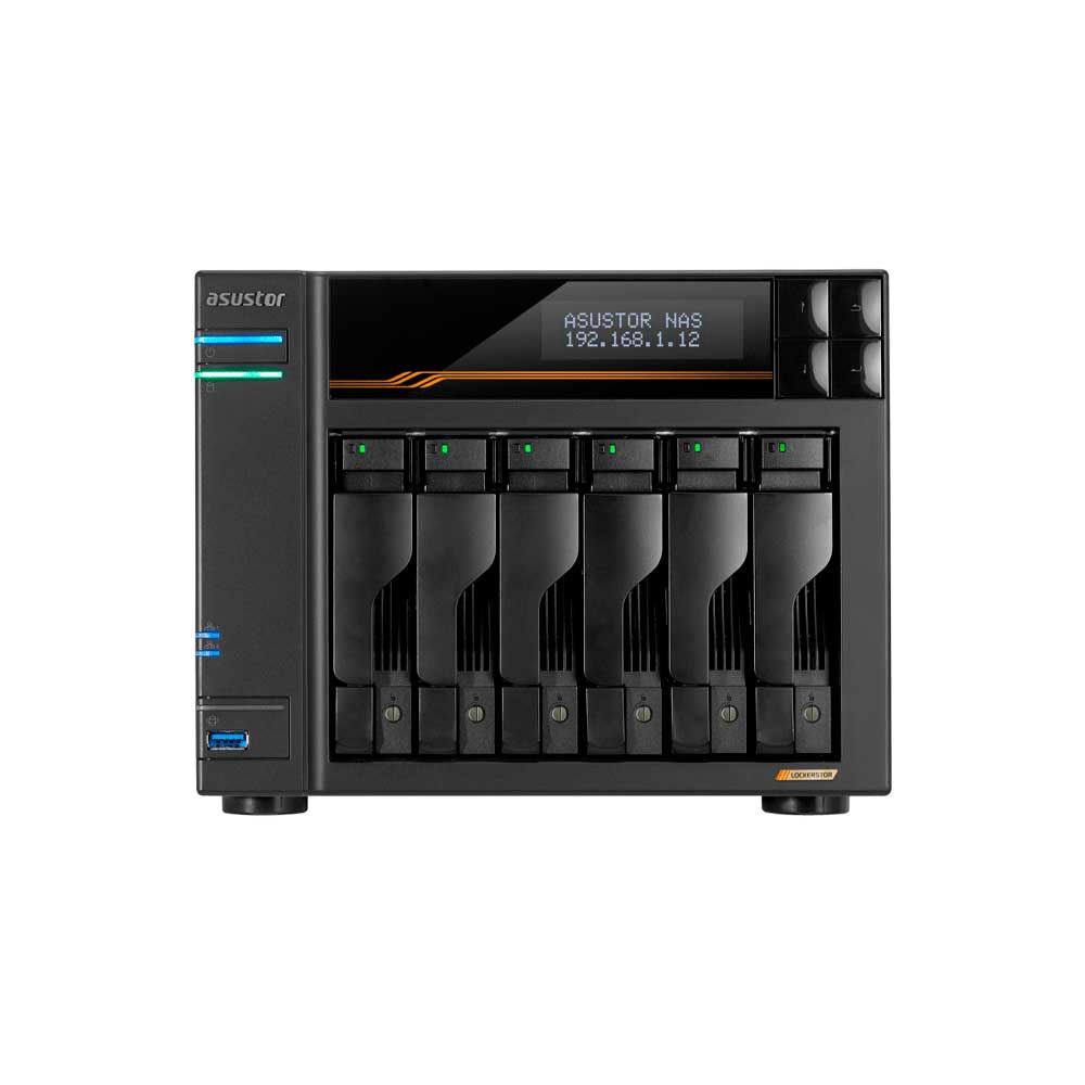 fastrax_130394_69b858af80067.jpg NAS ASUSTOR AS6806T QC 2.3/6BAY/16G/4-GBLAN/4 M.2/2USB4/3USB3.2 - Imagen 1