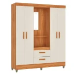 ROPERO CAPELA NEW MOBI 4PTZ 2CAJ CINAMOMO/OFF WHITE