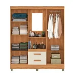 ROPERO CAPELA NEW MOBI 4PTZ 2CAJ CINAMOMO/OFF WHITE - Imagen 2