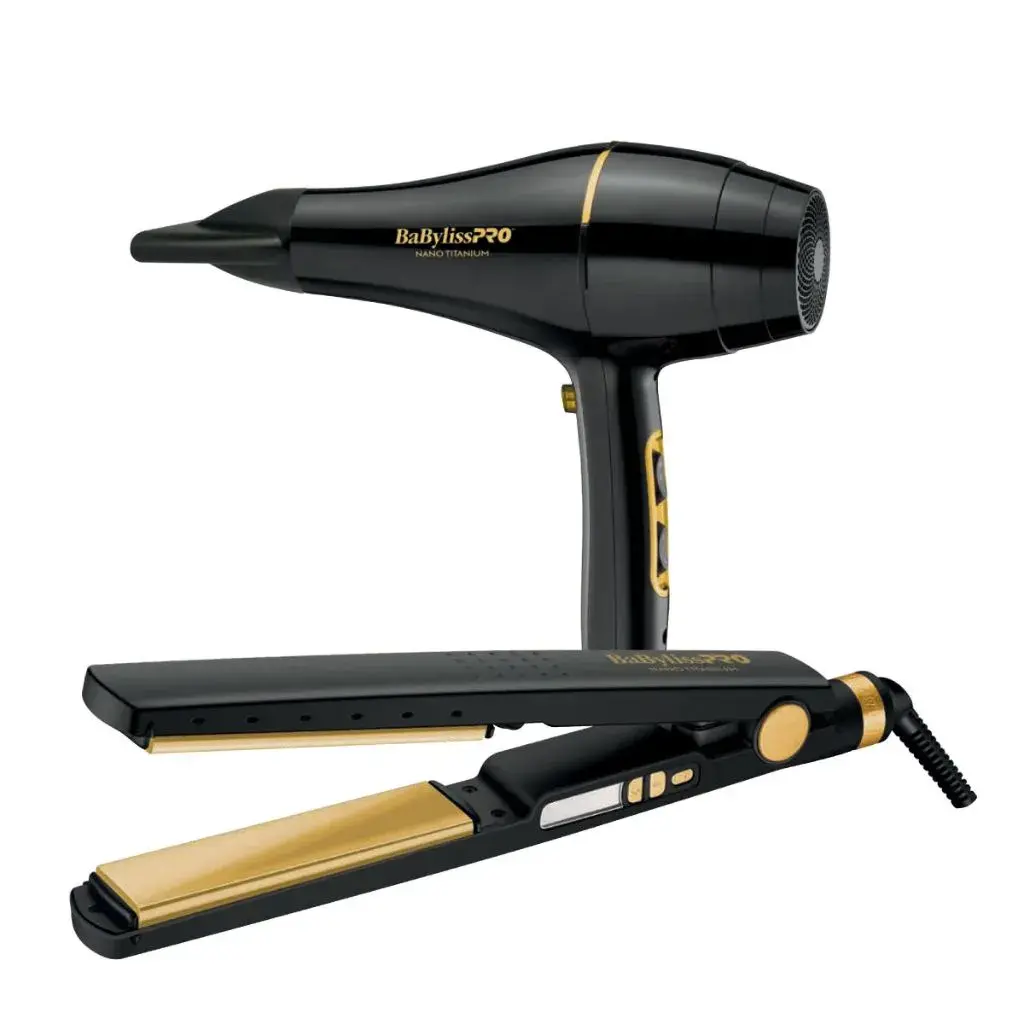 74108474889-babylisspro-pack-nano-gold-planchita-4091-secador-6176 BABYLISSPRO PACK NANO GOLD PLANCHITA 4091+SECADOR 6176 - Imagen 1
