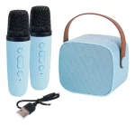 MINI PARLANTE INHLAMBRICO LEVEL LPM-001 CELESTE- 2 MICROFONOS