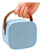 MINI PARLANTE INHLAMBRICO LEVEL LPM-001 CELESTE- 2 MICROFONOS - Imagen 2