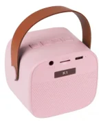 MINI PARLANTE INHLAMBRICO LEVEL LPM-001 ROSA- 2 MICROFONOS - Imagen 2
