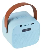 MINI PARLANTE INHLAMBRICO LEVEL LPM-001 CELESTE- 2 MICROFONOS - Imagen 3