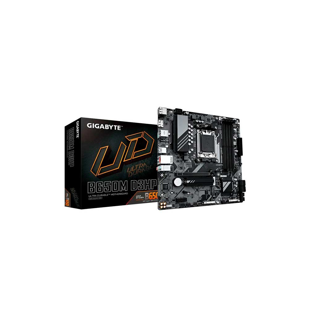 fastrax_119757_69da8366e4238.jpg PLACA MADRE GIGABYTE AM5 B650M D3HP DDR5 S/R/HDMI/2DP/2M2/USB3.2/MATX - Imagen 1