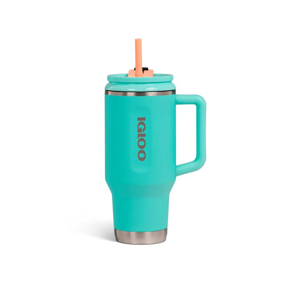 fastrax_126052_69d592bd30d70.jpg VASO TERMICO IGLOO 950ML SSTL TRVL MUG ICE DYE C/PAJ VERDE MEN 71404 - Imagen 1