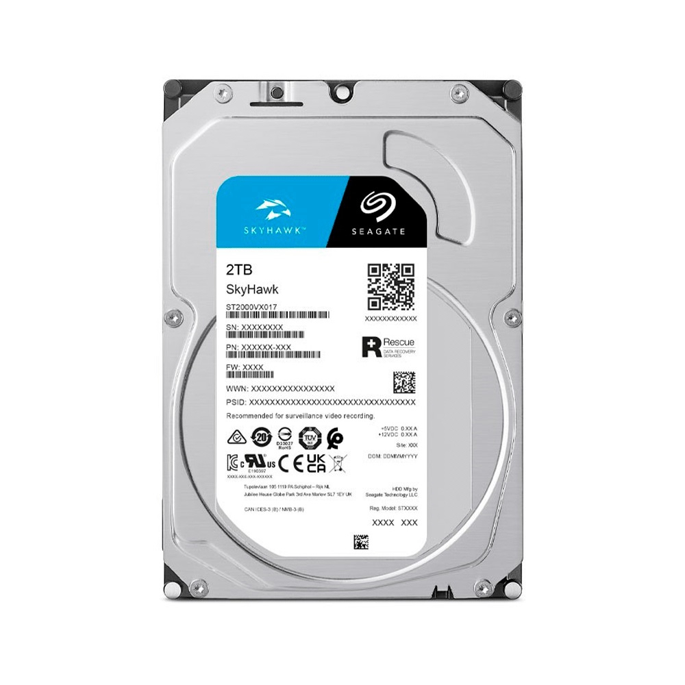 fastrax_94979_69f38fe44e791.jpg DISCO DURO SATA3 2TB SEAGATE SKYHAWK 5400 256MB ST2000VX017 SURVEILLANCE (GARANTIA BR) - Imagen 1
