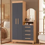 ROPERO COMODA CAPRI FREIJO/TITANIUM - Imagen 2
