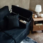SOFA MOVELMAX VICTORIA 3 + CHAISE NEGRO C/ BAUL + 2 ALMOHADAS - Imagen 2