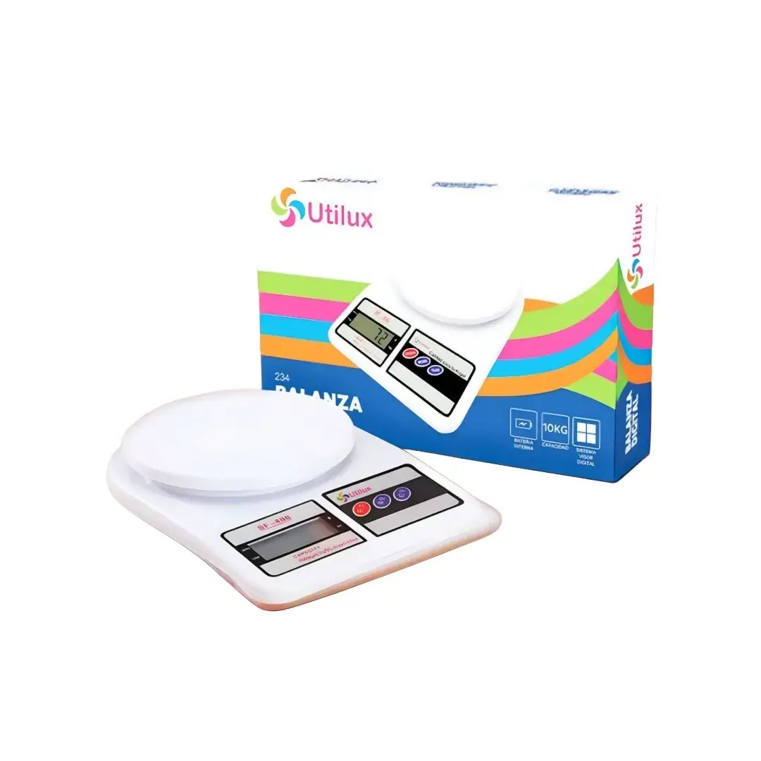 723809ab-f352-49ed-897a-846c21f03fa5 BALANZA DIGITAL 10KG +PILA UTILUX - Imagen 1