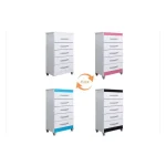 COMODA ESMERALDA FLEX BLANCO/ROSA-AZUL-NEGRO - Imagen 2
