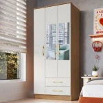 ROPERO 3 PTZ MOSCOU MACADAMIA/BLANCO - Imagen 3