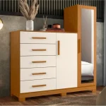 COMODA NEW MASTER CINAMOMO MATE/OFF WHITE - Imagen 4