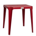 MESA PLASTICA CUADRADA ROJO DUOPLAST