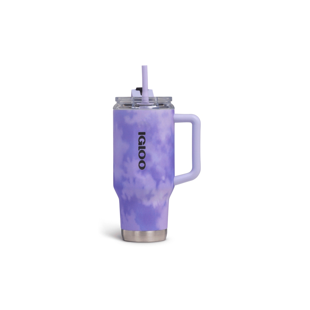 fastrax_108065_69fe7072aeefb.jpg VASO TERMICO IGLOO 950ML ICE DYE LILA C/PAJITA 71310 - Imagen 1