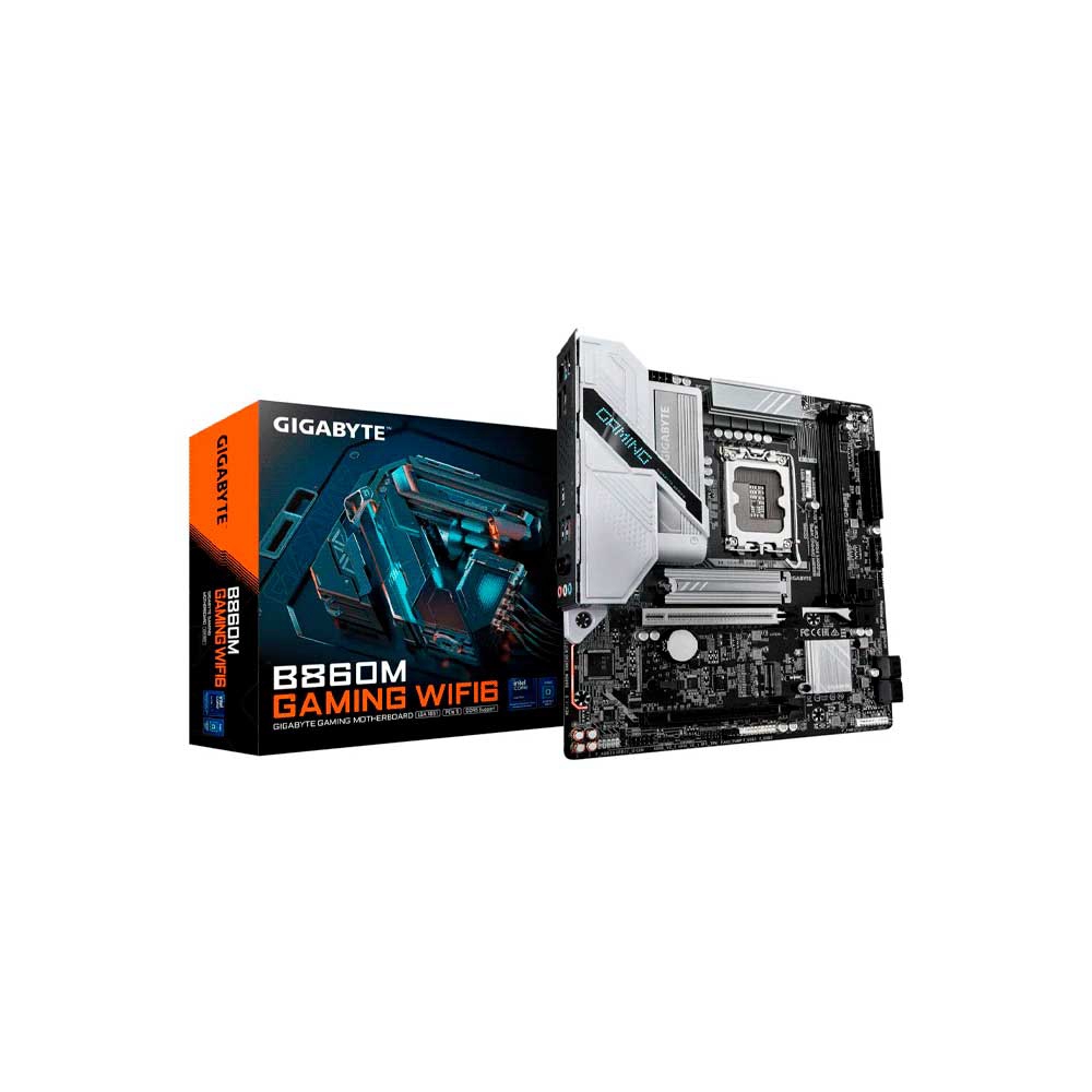fastrax_123341_69fdb9b33b232.jpg PLACA MADRE GIGABYTE 1851 B860M GAMING WIFI6 DDR5 S/R/HDMI/DP/2M2/USB3.2/MATX - Imagen 1